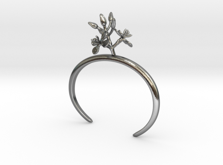 Bracelet with two small flowers of the Radish L 3d printed