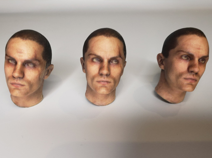 Starkiller 1/6 scale figure head (angry side look) 3d printed 