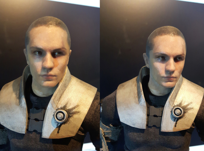 Starkiller 1/6 scale figure head (angry side look) 3d printed 
