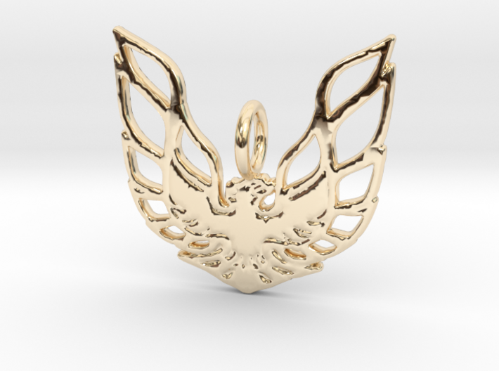 Trans Am Charm Pendant Brass or Sterling Silver! 3d printed