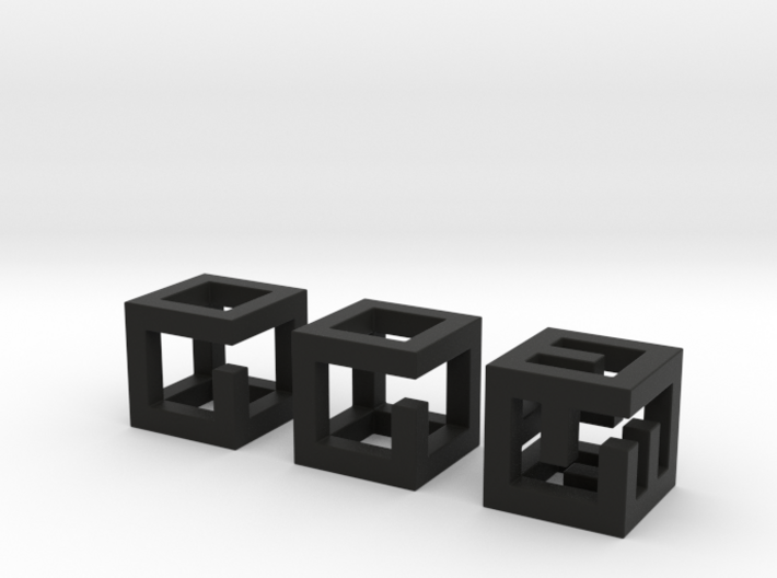little maze-n-cubes (hollow 0.75mm walls) 3d printed