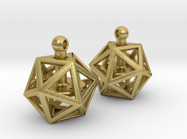 Geometric Spinning Charms, Pair 3d printed 