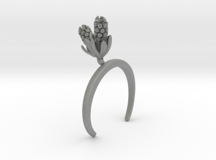 Bracelet with two large flowers of the Hyacinth L 3d printed
