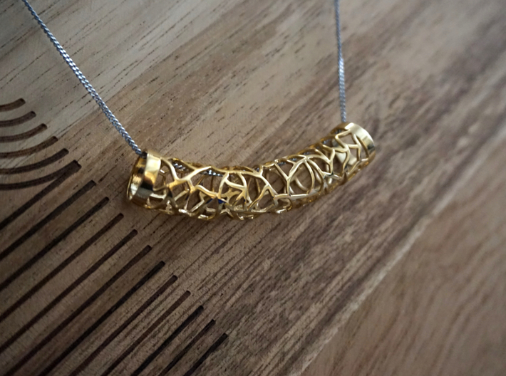 Cellular Curved Pendant 3d printed 