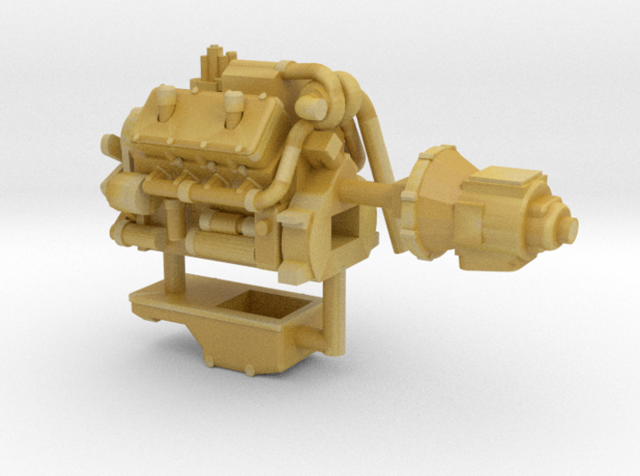 1/64th Diesel Truck Engine Similar to Cat 3408 3d printed