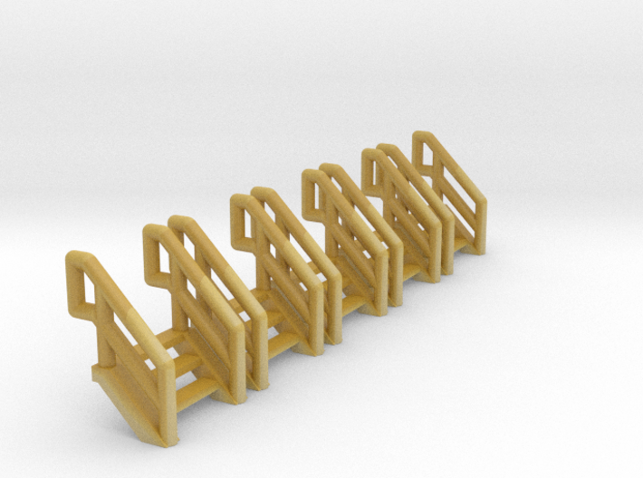 Z Scale Industrial Stairs 3 (5pc) 3d printed