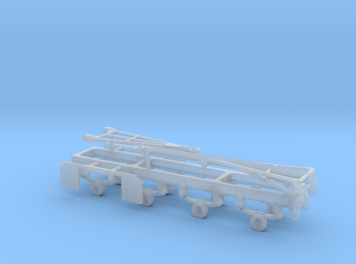 1/87th Quad axle pup trailer frame w options 3d printed 
