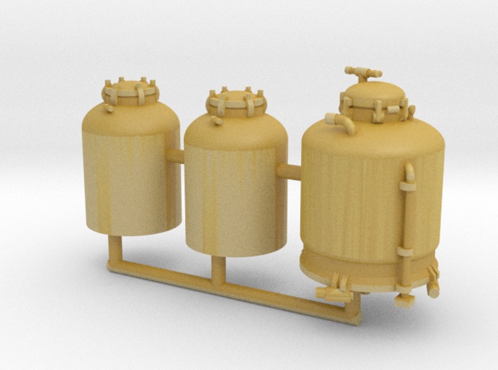 1/87th Paint Striping Tanks, 1 large, 2 small 3d printed