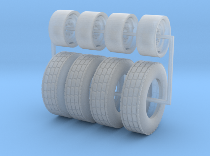 Green/Red 350 Gravity Wagon Truck Tire Option 3d printed