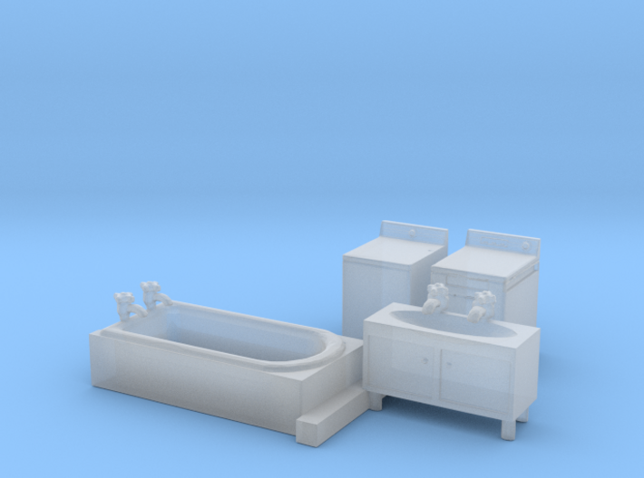 S Scale Modern Bathroom Set 3d printed