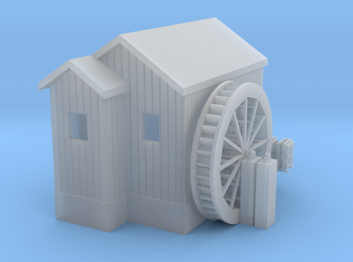 'Z Scale' - Water Wheel House 3d printed