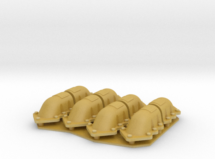 1:48 T-34 scallopped exhaust covers 3d printed