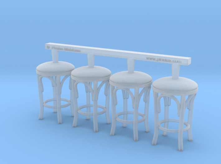 Stool 02. 1:24 Scale x4 Units 3d printed