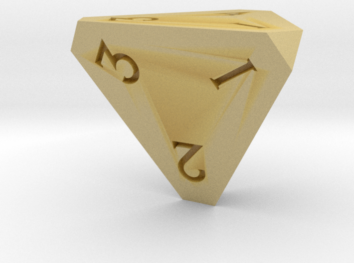 Sharp Edged d4 Die - Polyhedral Dice - 4 Sided Die 3d printed 