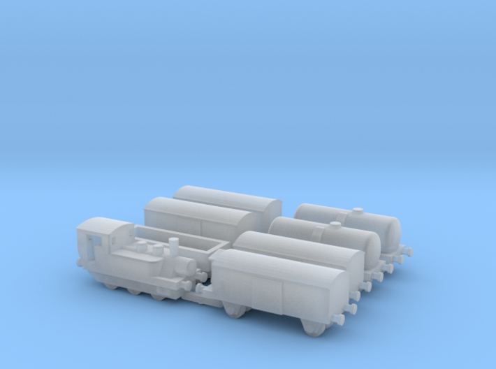 1/600th scale Train set 3d printed
