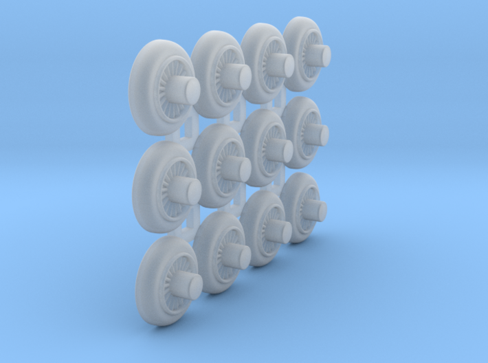 Wooden Railway Wheel - 75% Size - 12 Pack 3d printed