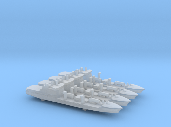 Tide-class tanker x 4, 1/6000 3d printed