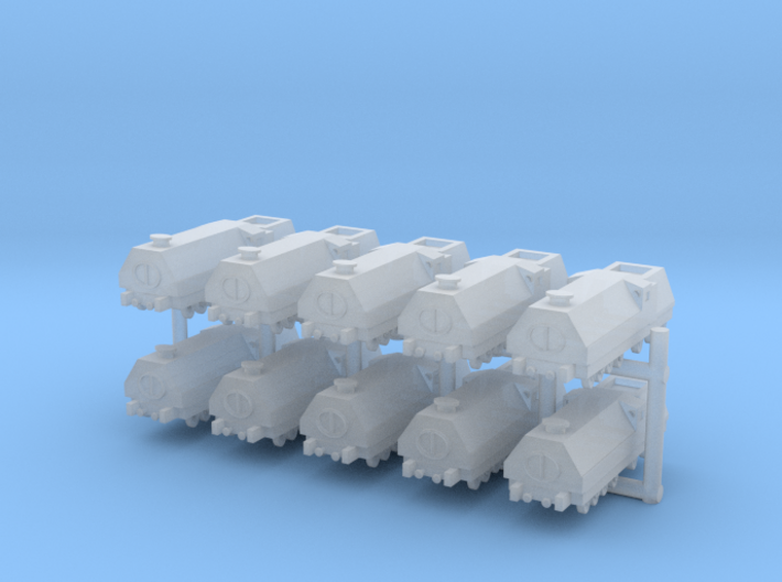 1/285 Armored Train x10 3d printed