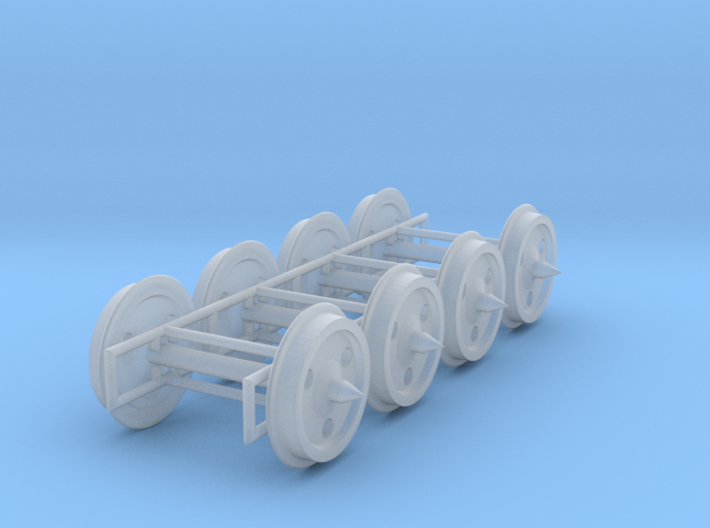 HO scale 3'1.5&quot; 3-hole disc wheels 3d printed