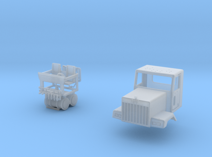 GMC 10 Wheel Cab &amp; Interior Only Parted 1-72 Scale 3d printed