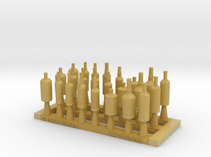 Bottles 02. 1:24 Scale 3d printed 