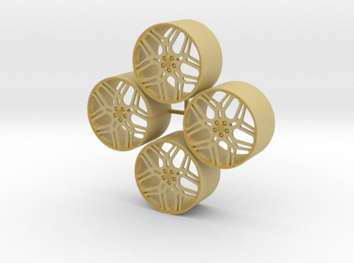 20'' Forgiato Quadrato wheels in 1/24 scale 3d printed