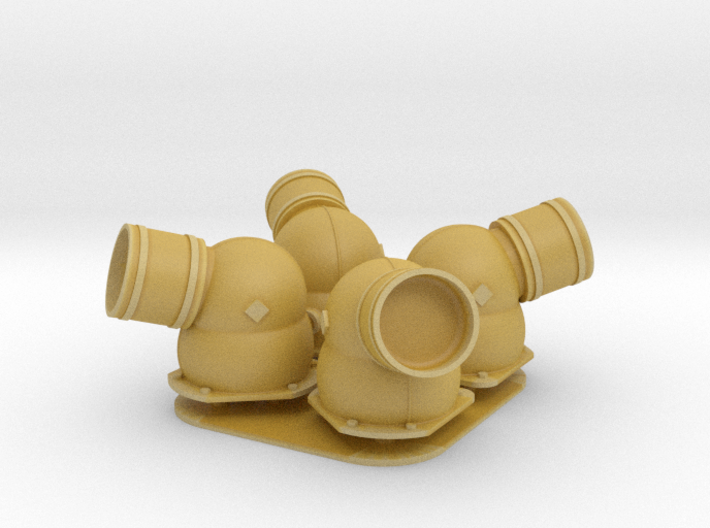 1:16 King Tiger hose couplings (double set) 3d printed