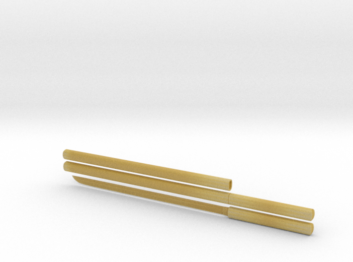 Katana - 1:12 scale - Straight blade - Plain 3d printed 