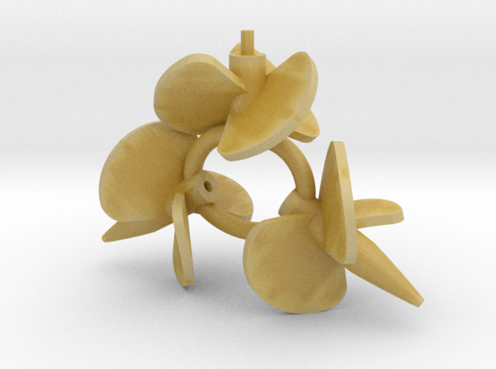 Schnellboat Propellers 1:72 3d printed 