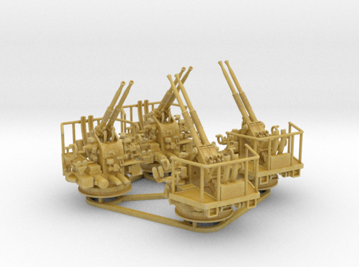 Twin Bofors x 4 Elevated 1/144 3d printed 