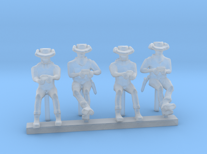 HO Scale Card Players 3d printed