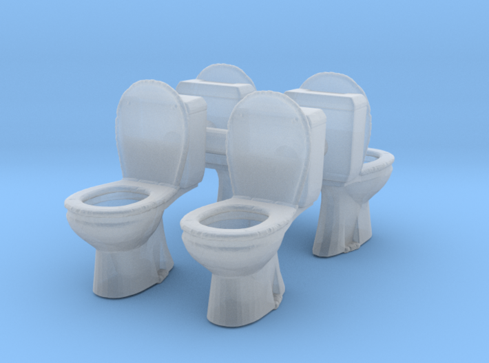 Toilet WC (x4) 1/43 3d printed