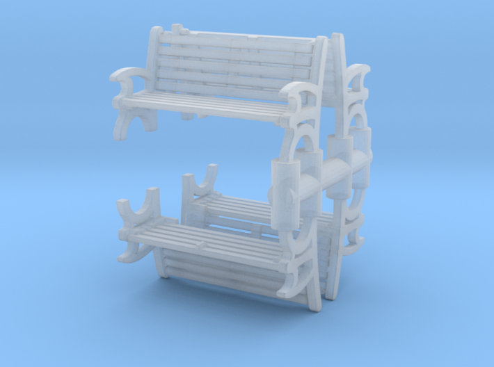 Bench (4 pieces) 1/87 3d printed