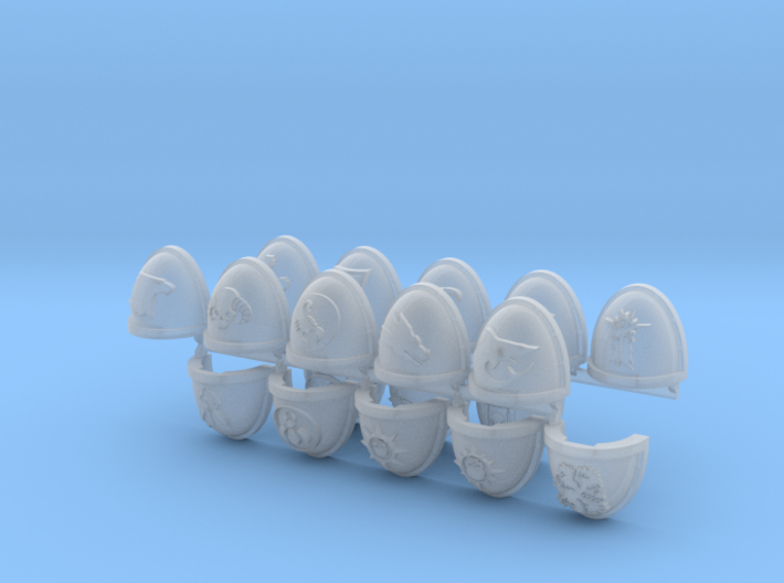 Babbab War Shoulder Pads bundle 3d printed