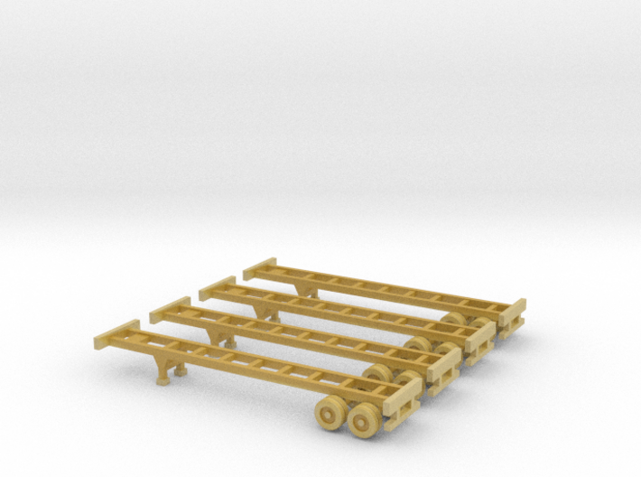 40 foot Chassis - Set of 4 - Zscale 3d printed 