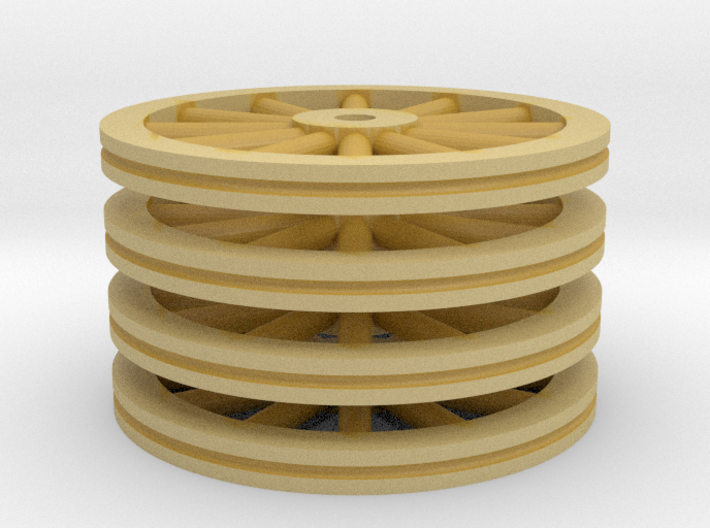 Large Spoked Wheel Set - Z scale 3d printed 