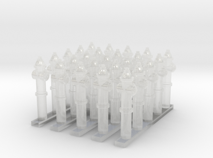 Fire Hydrants - Z scale 3d printed