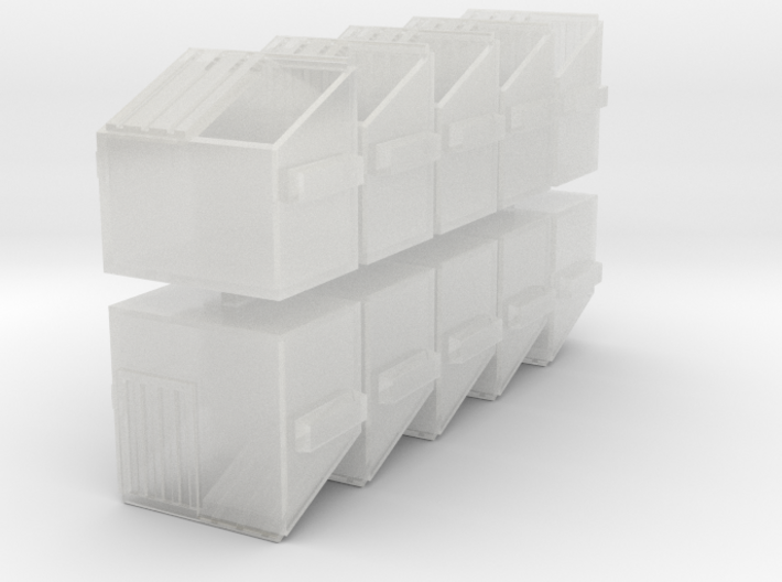 Dumpster - Set of 10 - Z scale 3d printed