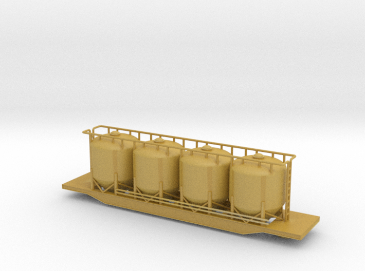 Closed Cylindrical Hopper Car - Z Scale 3d printed 
