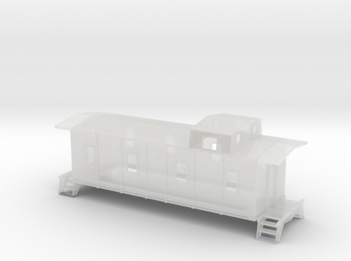 Illinois Central Caboose - HOscale 3d printed