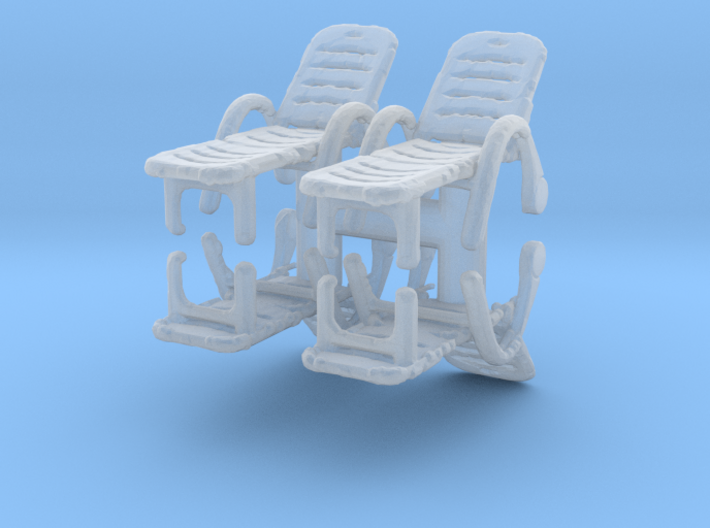 Deck Chair (x4) 1/64 3d printed
