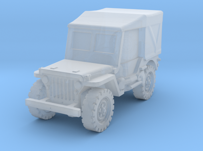 Jeep Willys closed 1/87 3d printed