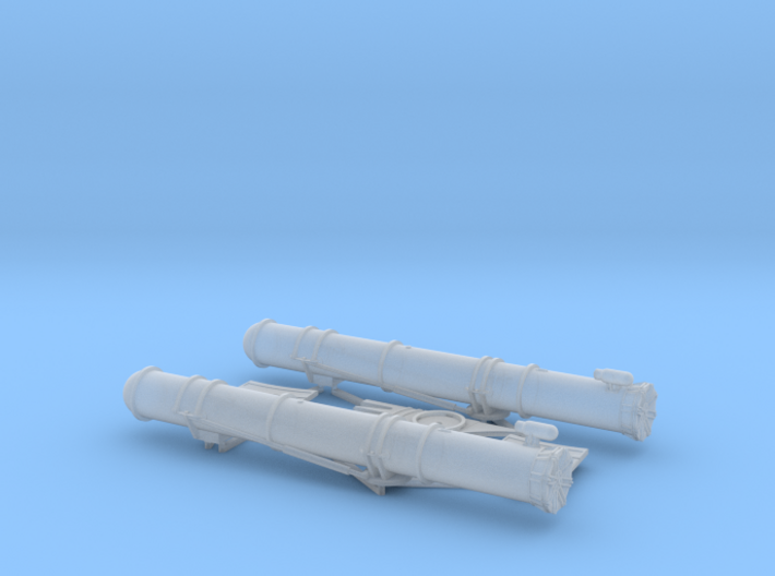 PT ELCO Torpedo Tube pair Port and Starboard 1/72 3d printed