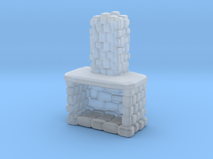 Stone Fireplace 1/64 3d printed