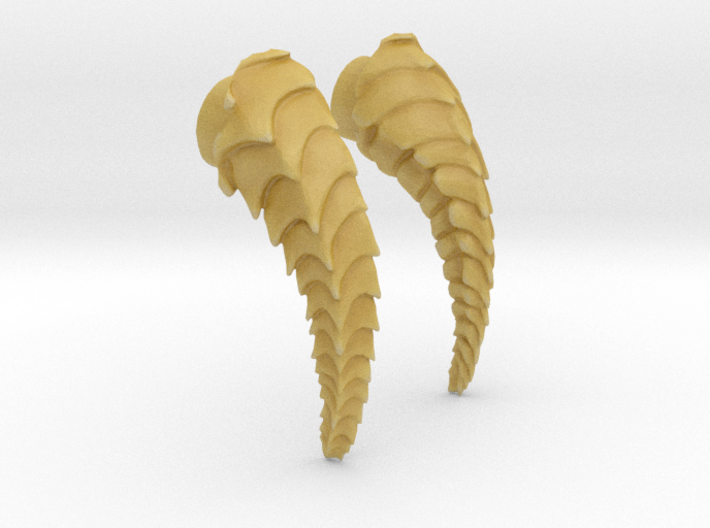 Horn design nude heels 2 3d printed