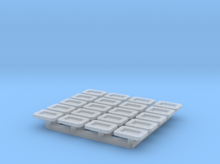 HDML/MGB Life Raft rectangular x 20 1/350 3d printed 