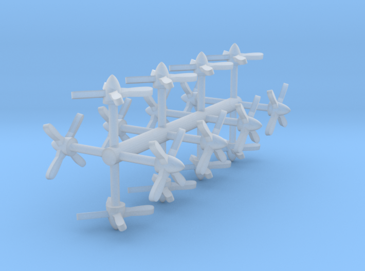 P-3 Orion Propellers 1:500 3d printed