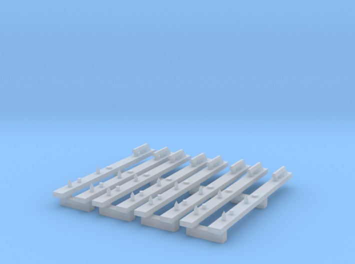 PTC equipment outer rails HO scale x4 3d printed