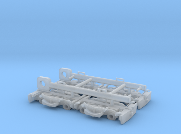 VEVEY Rollbock H0m, 4 Stück mit 2 Kuppelstangen 3d printed