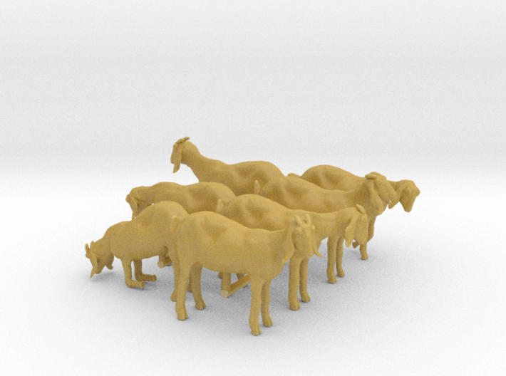 H0 - 1/87) scale Nubian goats - set of 7 3d printed 